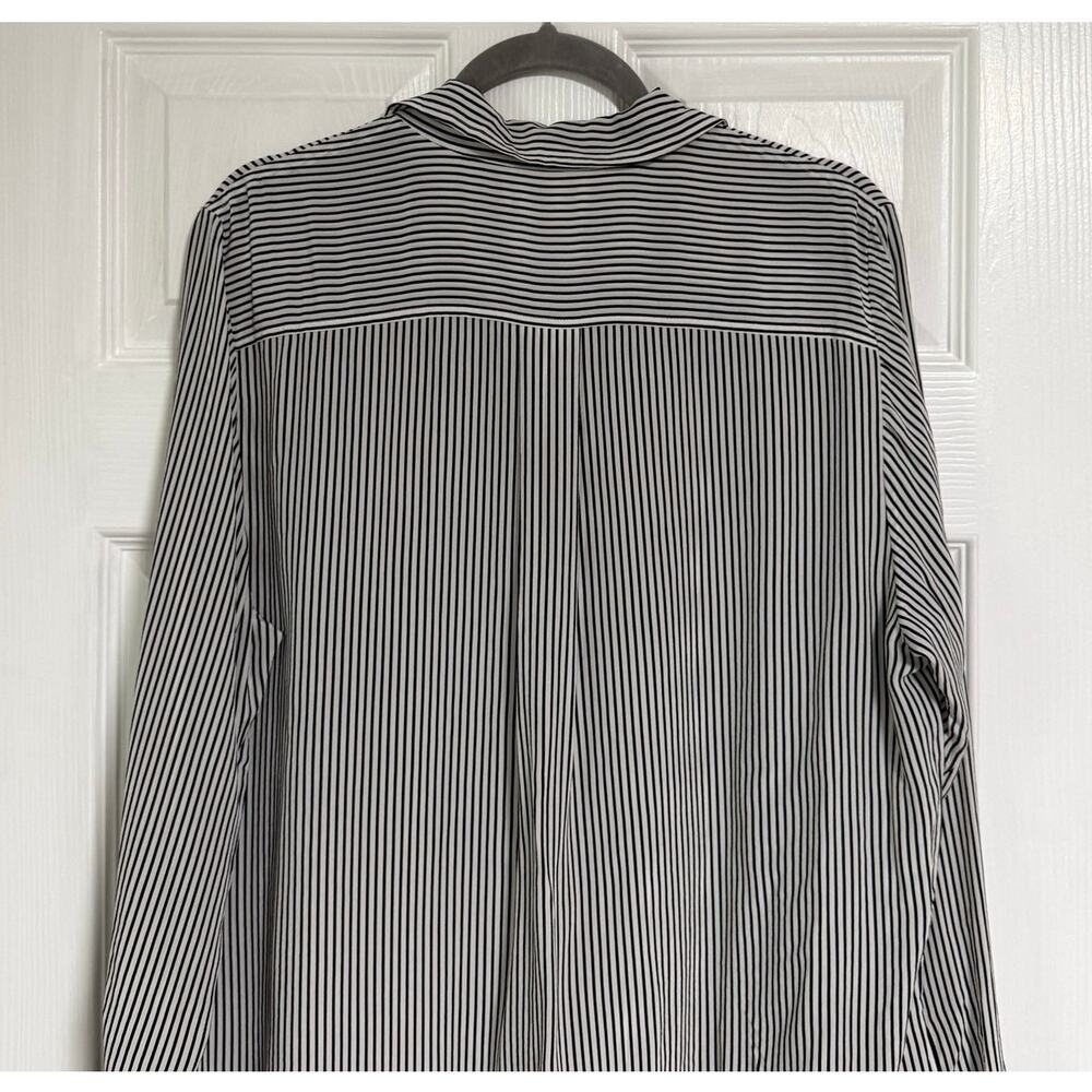Everlane Women's 100%Silk Striped Button Down Long Sleeve Top Size 16 - Picture 11 of 12
